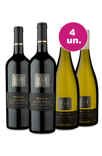 Kit 4 - Degustação V9 Reserva por R$37,90 Por Garrafa
