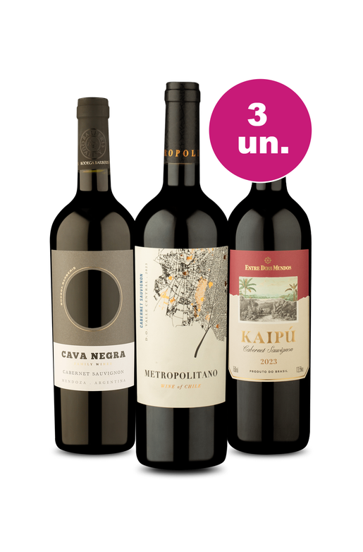 Kit 3 Por R$99 - Cabernet Lovers - Oferta Insana