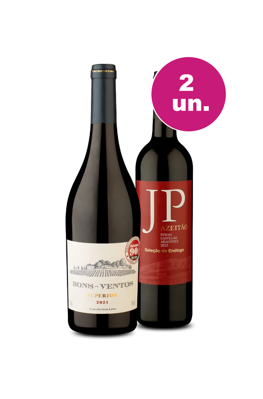 Kit 2 - Bons-Ventos Superior e JP Azeitão - Oferta Absurda Black Wine