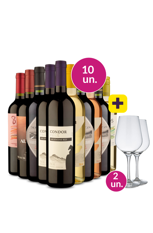 Kit 10 - R$25,90 + Par de Taças de Cristal Grátis - Oferta Flash IZ