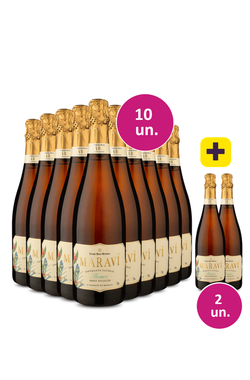 Kit 10 + 2 - Espumante Maraví Brut + 2 garrafas grátis - Exclusivo We