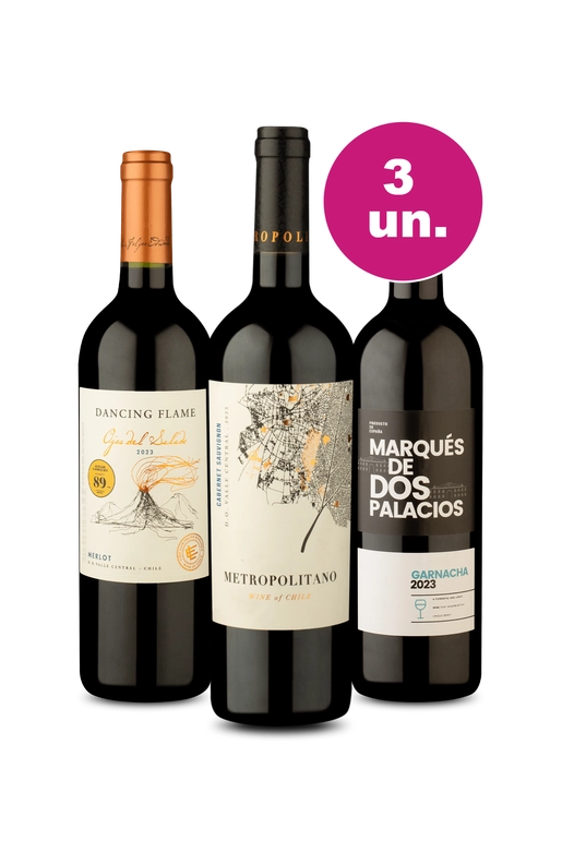 Kit 3 Por R$99 - Tintos Inesquecíveis - Oferta Insana