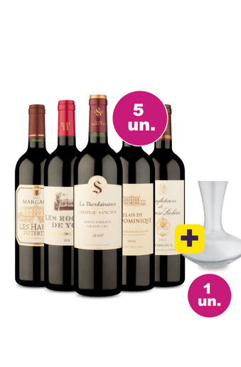 Kit 5 - Quinteto Grand Cru + Decanter de Cristal Grátis - Exclusivo We