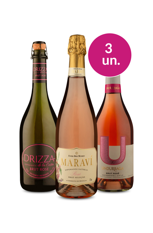 Kit 3 - Espumantes Rosé Brut - Exclusivo We