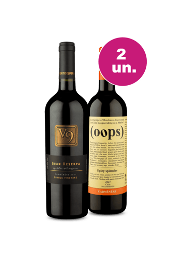 Kit 2 - V9 Gran Reserva e (Oops) Carménère - Oferta Insana