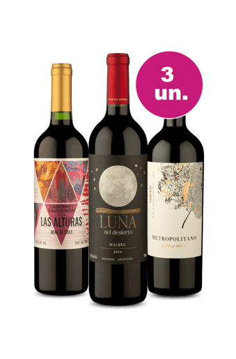Kit 3 - Degustação de Uvas por 29,90 a garrafa - Exclusivo We