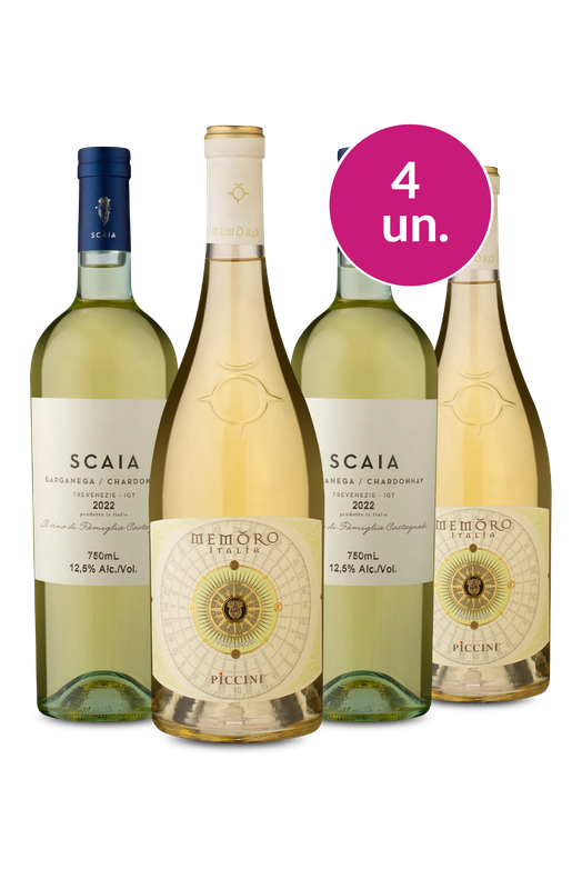 Kit 4 - Scaia Chardoonay e Piccini Bianco - Exclusivo We