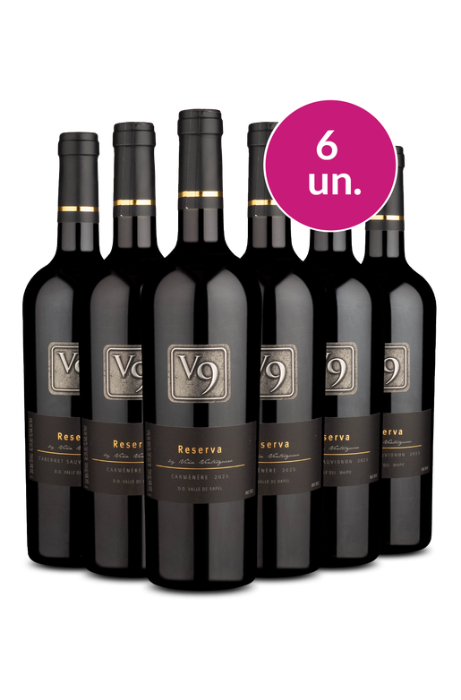 Kit 6 - V9 Reserva Carménère e Cabernet Sauvignon - Exclusivo We