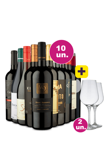 Kit 10 - Esquenta Blck Friday + Ganhe par de taças de cristal