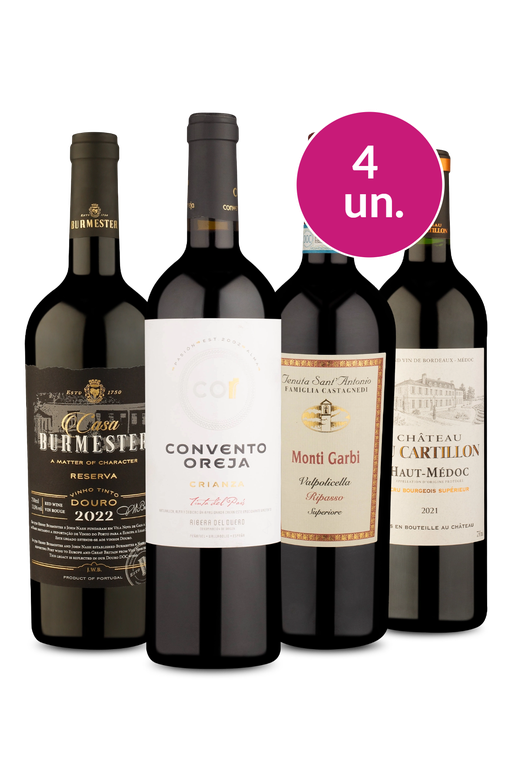 Kit 4 - Vinhos do Velho Mundo - Exclusivo We