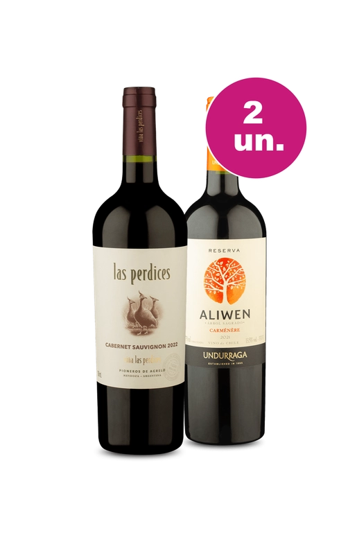 Kit 2 - Las Perdices Cabernet Sauvignon e Aliwen Reserva Carménère