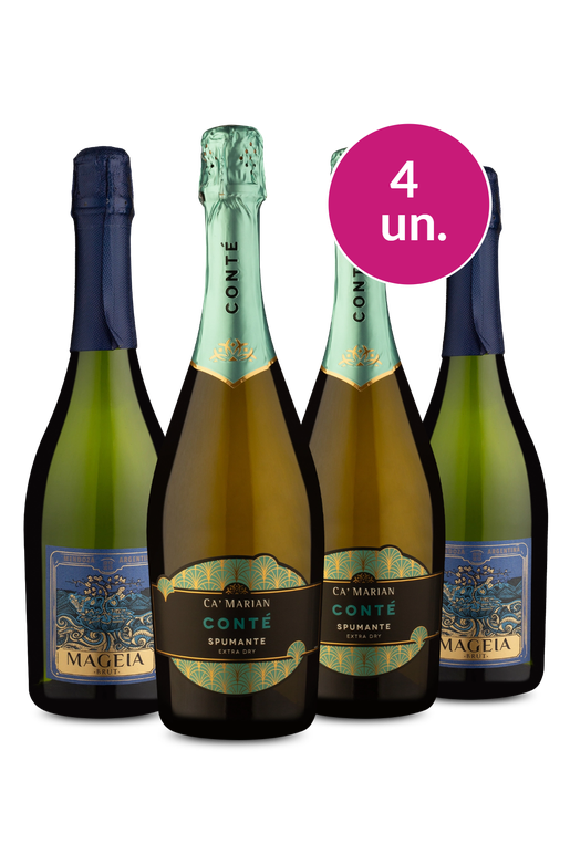 Kit 4 - Itália e Argentina borbulhantes - Exclusivo We