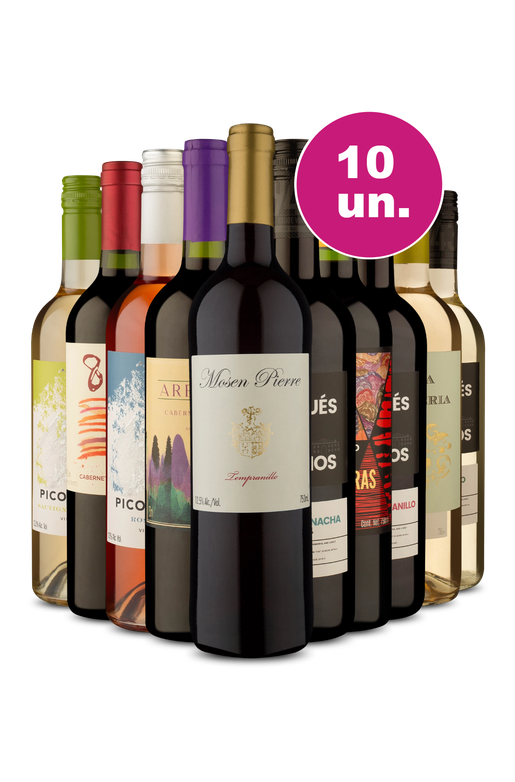 Kit 10 - Tintos Black Wine - R$23,90 por Garrafa