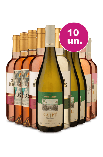 Kit 10 - Brancos e Rosés por R$ 25 por garrafa - Exclusivo We