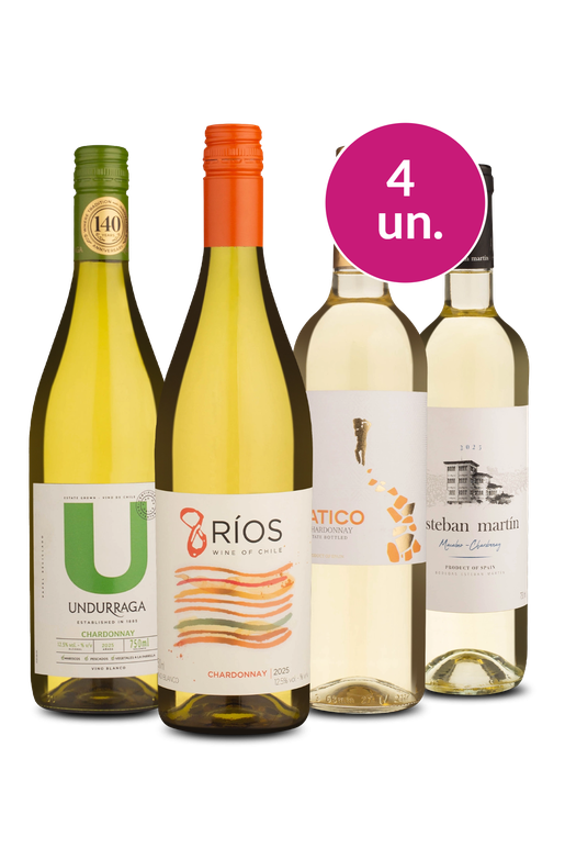 Kit 4 - Brancos Chardonnay - Exclusivo We