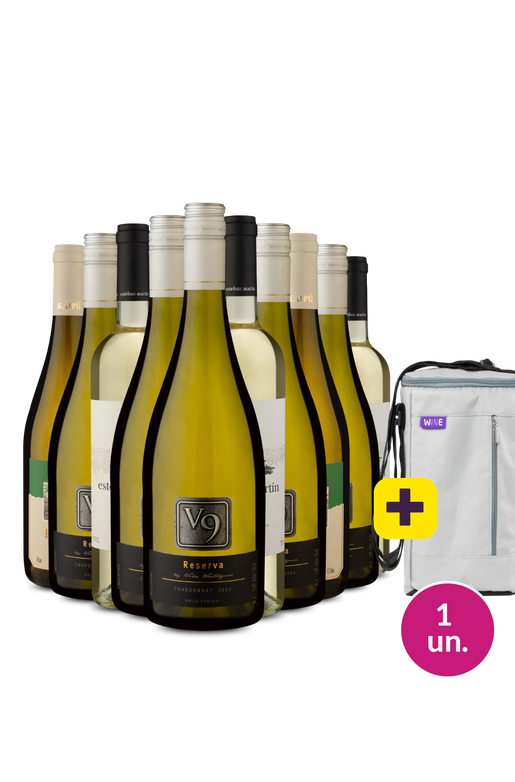 Kit 10 - Chardonnays mais amados + Bolsa p/ 3 garrafas Grátis - Exclusivo We