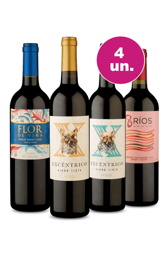 Kit 4 - Tintos Suaves por R$99