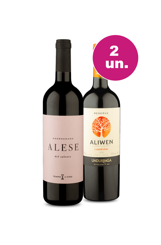 Kit 2 - Alese Negroamaro e Aliwen Reserva Carménère