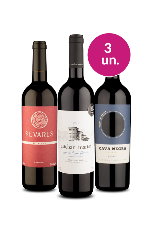 Kit 3 - Vinhos para a Semana por R$88