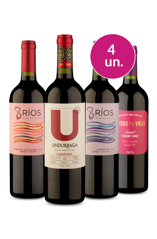 Kit 4 - Tintos Suaves - Exclusivo We