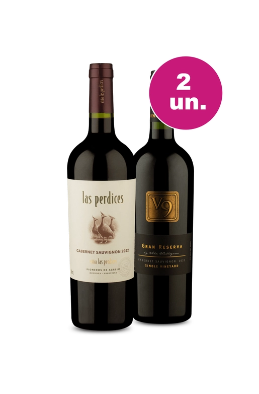 Kit 2 - Encontro de Campeões: Las Perdices Cabernet Sauvignon e V9 Gran Reserva Cabernet Sauvignon