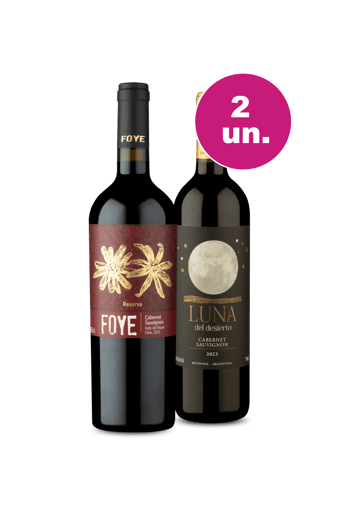 Kit 2 - Encontro de Campeões: Foye Cabernet Sauvignon e Luna Del Desierto Cabernet Sauvignon