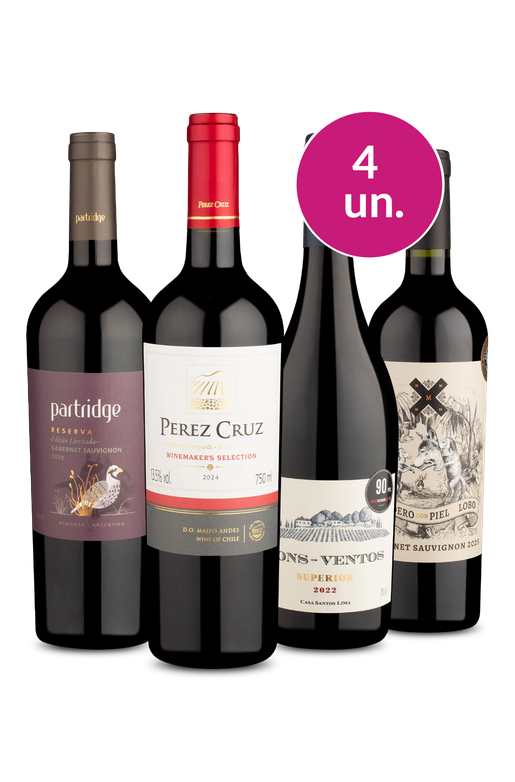 Kit 4 - Tintos pra Você por R$199