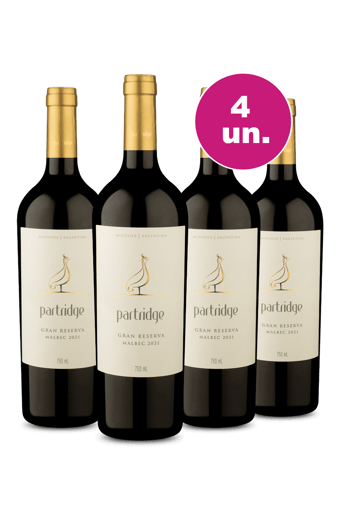 Kit 4 - Partridge Gran Reserva Malbec 2021 - Exclusivo We
