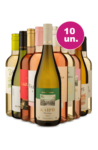 Kit 10 - Brancos e Rosés por R$ 26,90 por garrafa - Exclusivo We
