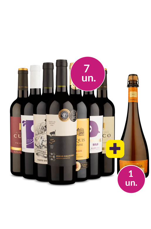 Kit 7 - Excepcionais + Espumante Undurraga Grátis - Oferta Absurda