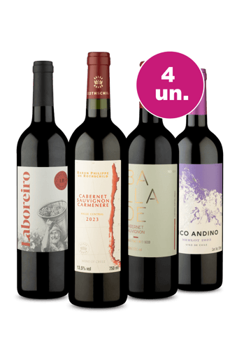 Kit 4 - Tintos Formidáveis por R$29,90