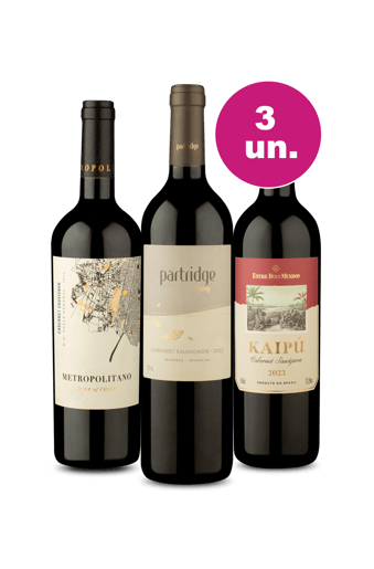 Kit 3 - Cabernet Sauvignon por R$99 - Oferta Absurda