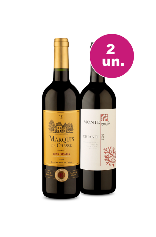 Kit 2 - Bordeaux e Chianti - Oferta Absurda Black Wine