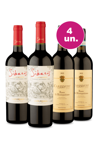 Kit 4 - Encontro de Campeões: Sibaris Cabernet e Carpineto Rosso di Montepulciano