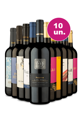 Kit 10 - Tintos por R$ 28,90 por garrafa - Exclusivo We