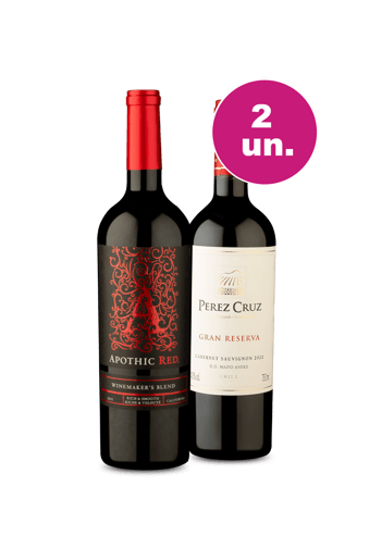 Kit 2 -  Apothic Red e Pérez Cruz Gran Reserva - Oferta Insana