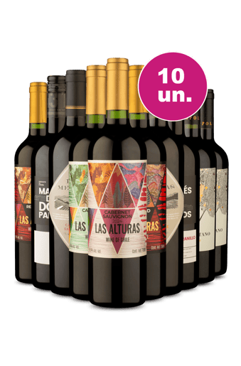 Kit 10 por 25,90 - Tintos para o dia a dia  - Exclusivo We