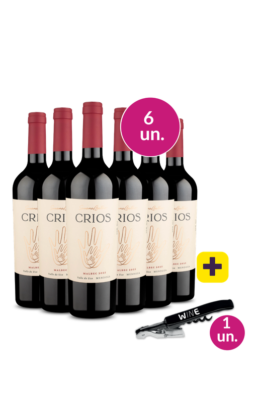Kit 6 - Susana Balbo Crios Mendoza Malbec 2025 + Saca Rolhas Grátis - Exclusivo We
