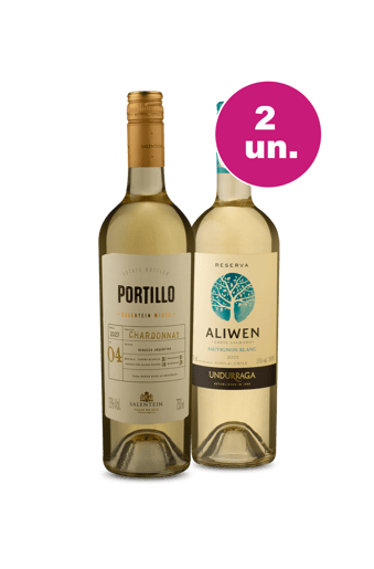 Kit 2 - Portillo Chardonnay e Aliwen Reserva Sauvignon Blanc