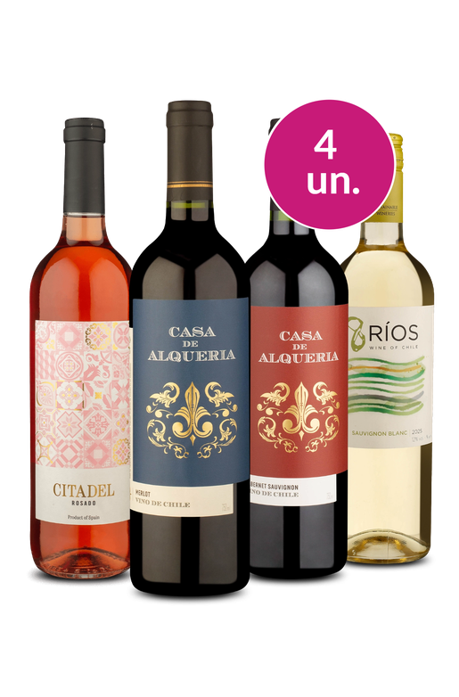 Kit 4 - Oferta Exclusiva - 4 vinhos por R$100