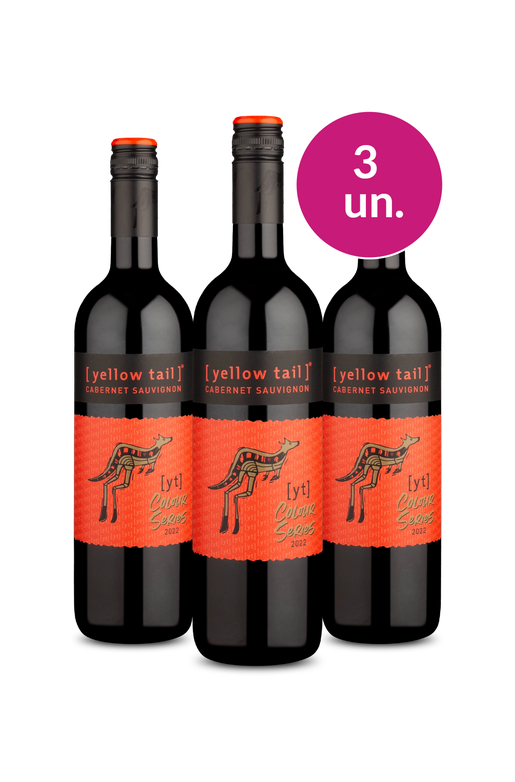 Kit 3 - [Yellow Tail] Colour Series Cabernet Sauvignon 2022 - Exclusivo We