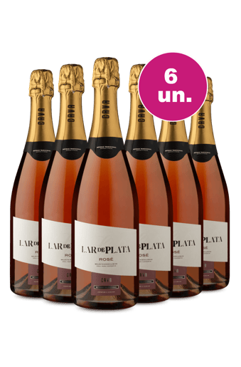 Kit 6 - Espumante Lar De Plata D.O. Cava Rosé 2022 - Exclusivo WE