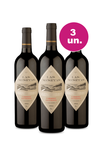 Kit 3 - Lançamento Las Mesetas Cabernet Sauvignon - 34,90 Por Garrafa