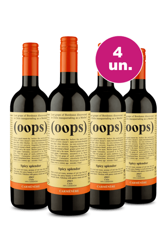 Kit 4 - (Oops) Carménère - Oferta Insana Exclusiva We Wine