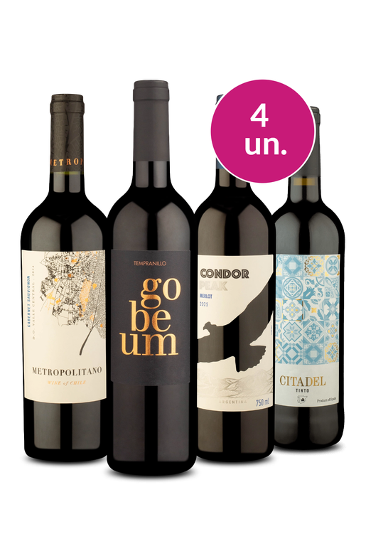 Kit 4 - Tintos por R$25,90 por Garrafa - Oferta Absurda