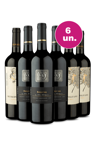 Kit 6 - V9 Reserva e Metropolitano Cabernet Sauvignon - Oferta Insana IZ