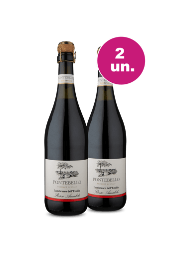 Kit 2 - Frisante Pontebello Lambrusco Rosso - Oferta Absurda