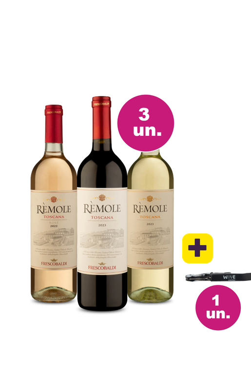 Kit 3 - Frescobaldi Degustação + Saca Rolha Grátis - Exclusivo We