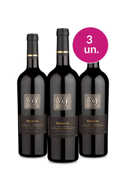 Kit 3 - V9 Carménère por R$99