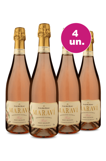 Kit 4 - Espumante Maraví Rosé + Frete Grátis